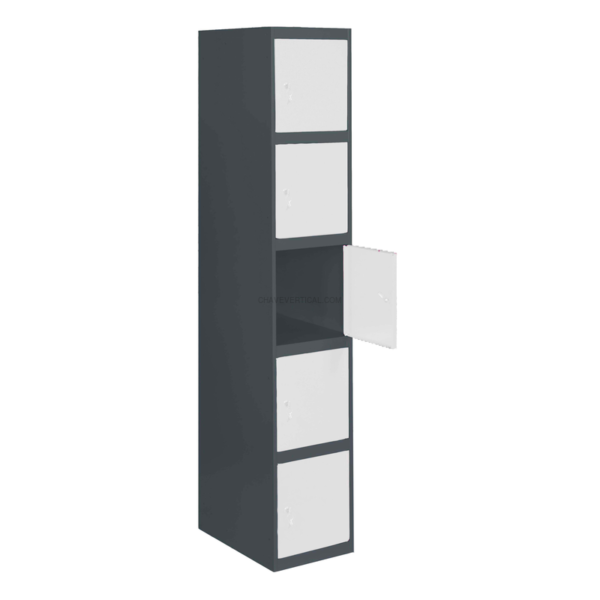 Cacifo Metálico SIMONLOCKER Profissional Desmontado 5 PUERTA 1/5 400 IN AN/Branco - 1800 x 400 x 500 mm