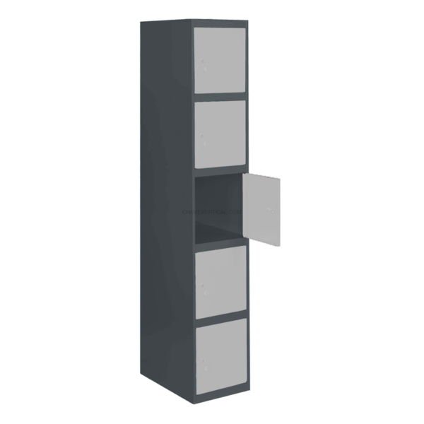 Cacifo Metálico SIMONLOCKER Profissional Desmontado 5 PUERTA 1/5 400 IN AN/Cinzento - 1800 x 400 x 500 mm