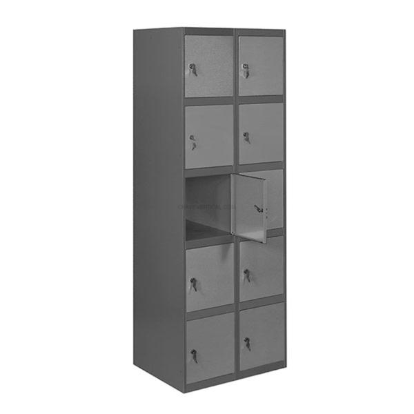 Cacifo Metálico SIMONLOCKER Profissional Desmontado 5 PUERTA 2/10 300 (600)AN/Cinzento - 1800 x 600 x 500 mm