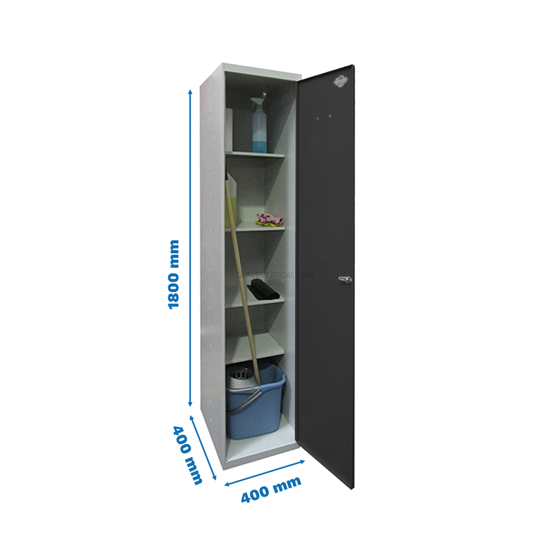 Cacifo Metálico SIMONLOCKER Profissional Desmontado CLEANING 180X40X40 1/4 Cinzento/AN - 1800 x 400 x 400 mm