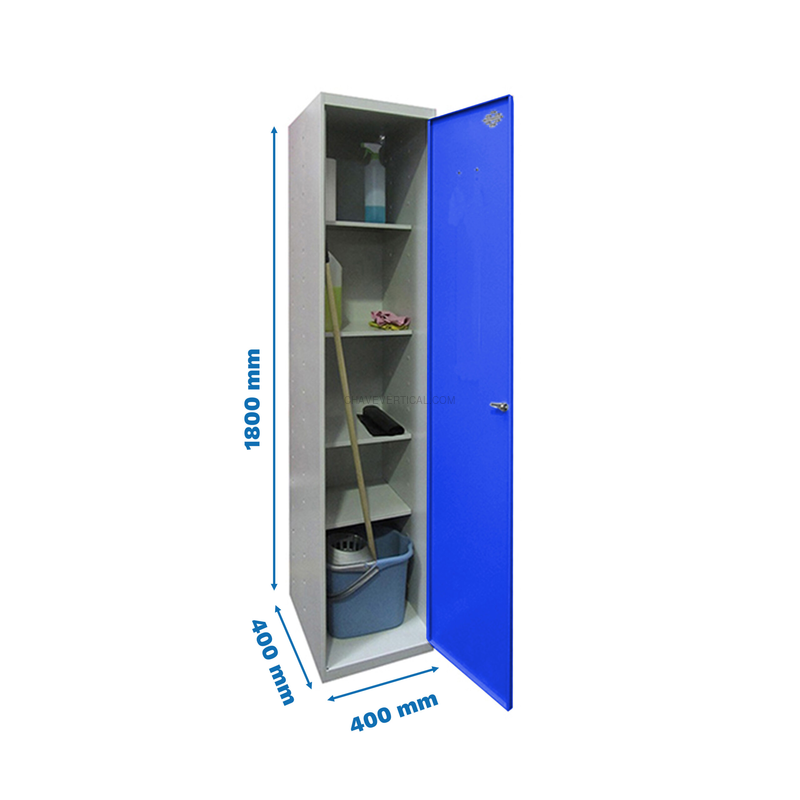 Cacifo Metálico SIMONLOCKER Profissional Desmontado CLEANING 180X40X40 1/4 Cinzento/Azul - 1800 x 400 x 400 mm