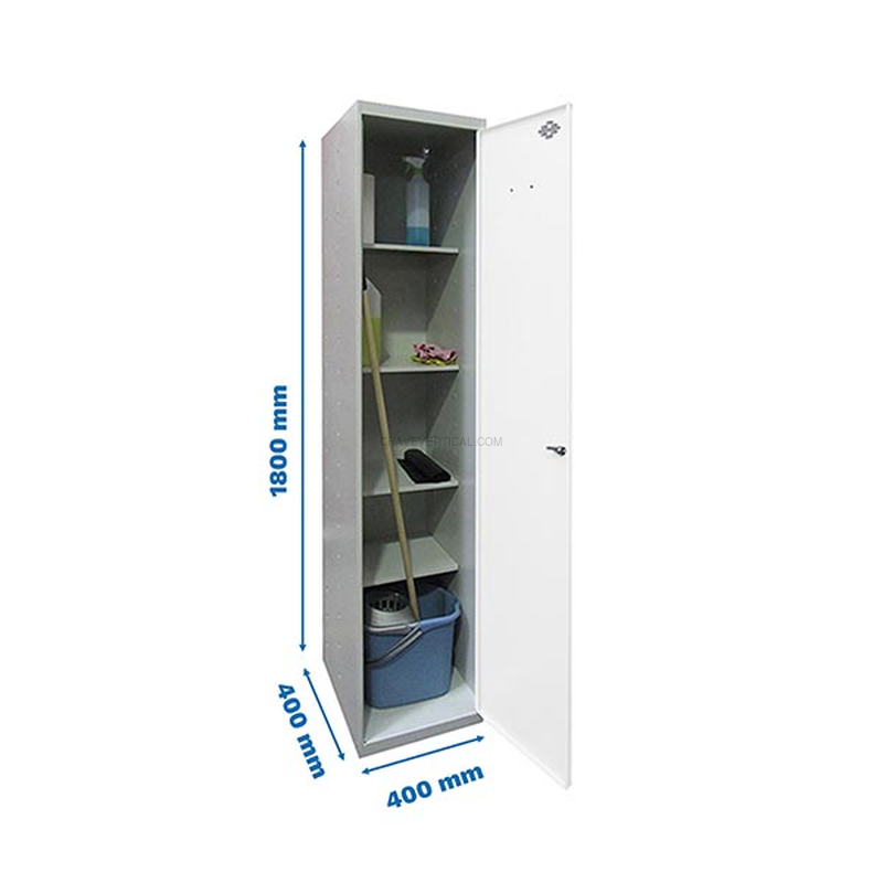 Cacifo Metálico SIMONLOCKER Profissional Desmontado CLEANING 180X40X40 1/4 Cinzento/BC - 1800 x 400 x 400 mm