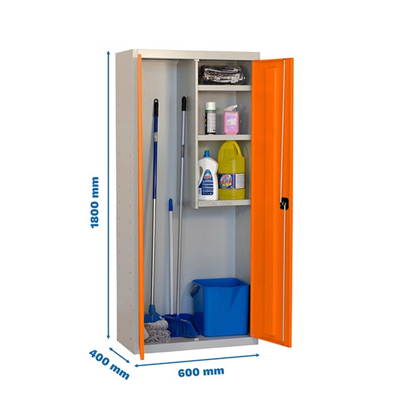 Cacifo Metálico SIMONLOCKER Profissional Desmontado CLEANING 180X60X40 2/3 Cinzento/NA - 1800 x 600 x 400 mm
