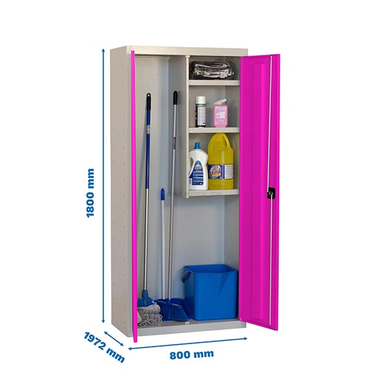 Cacifo Metálico SIMONLOCKER Profissional Desmontado CLEANING 180X80X40 2/3 Cinzento/RS - 1800 x 800 x 400 mm