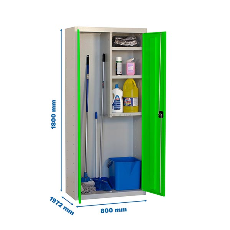 Cacifo Metálico SIMONLOCKER Profissional Desmontado CLEANING 180X80X40 2/3 Cinzento/VE - 1800 x 800 x 400 mm