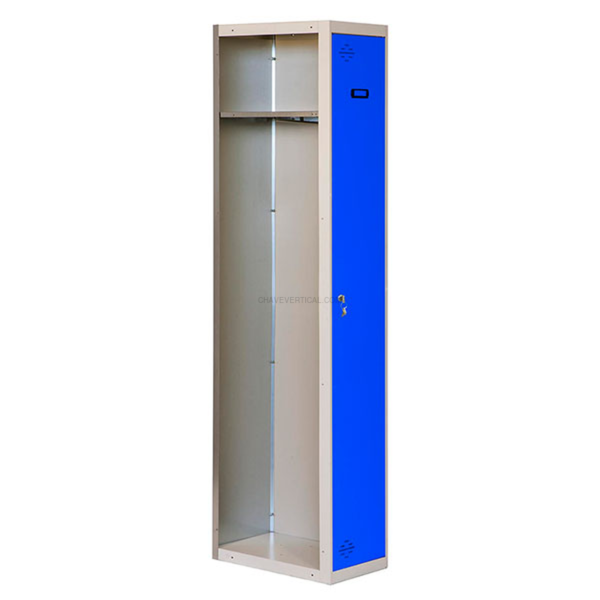 Cacifo Metálico SIMONLOCKER Profissional Desmontado Individual 1/1 400 ADDI Cinzento/Azul - 1800 x 400 x 500 mm