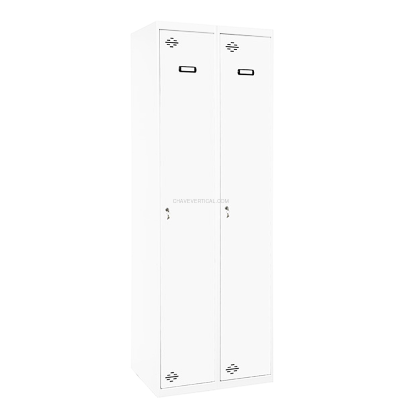 Cacifo Metálico SIMONLOCKER Profissional Desmontado Individual 2/2 300 (600) Branco/Branco - 1800 x 600 x 500 mm