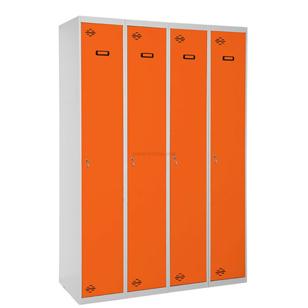 Cacifo Metálico SIMONLOCKER Profissional Desmontado Individual 4/4 300 (1200) Cinzento/NA - 1800 x 1200 x 500 mm
