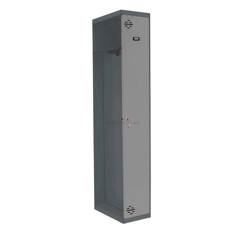 Cacifo Metálico SIMONLOCKER Profissional Desmontado Individual-DIV 1/1 400 ADD AN/Cinzento - 1800 x 400 x 500 mm