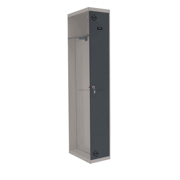 Cacifo Metálico SIMONLOCKER Profissional Desmontado Individual-DIV 1/1 400 ADD Cinzento/AN - 1800 x 400 x 500 mm