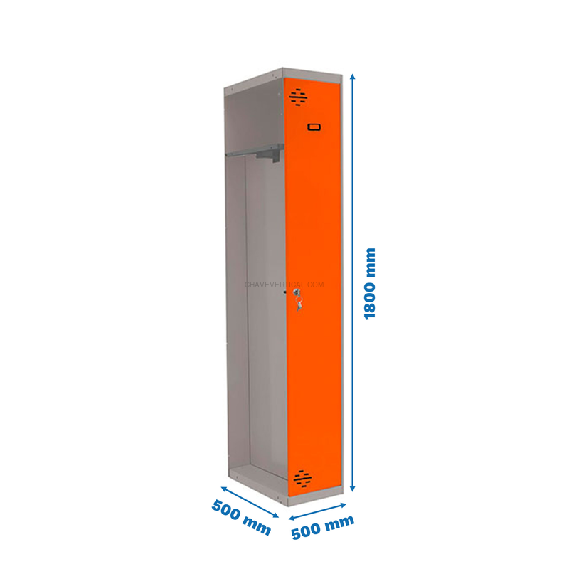 Cacifo Metálico SIMONLOCKER Profissional Desmontado Individual-DIV 1/1 500 ADD Cinzento/NA - 1800 x 500 x 500 mm