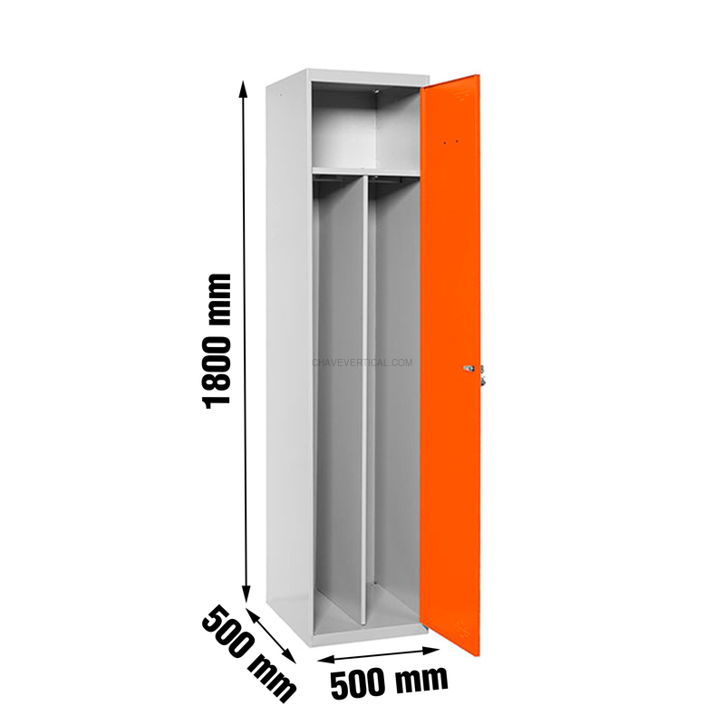 Cacifo Metálico SIMONLOCKER Profissional Desmontado Individual-DIV 1/1 500 INI Cinzento/NA - 1800 x 500 x 500 mm