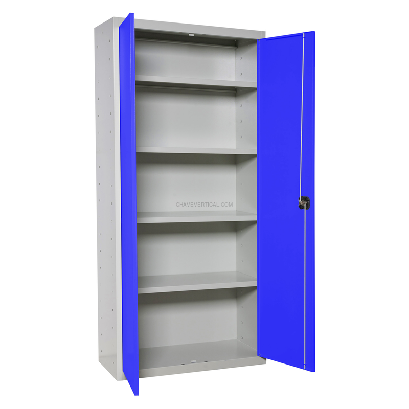 Cacifo Metálico SIMONLOCKER Profissional Desmontado MULTI. 180X100X40 2/4 Cinzento/AZU - 1800 x 1000 x 400 mm