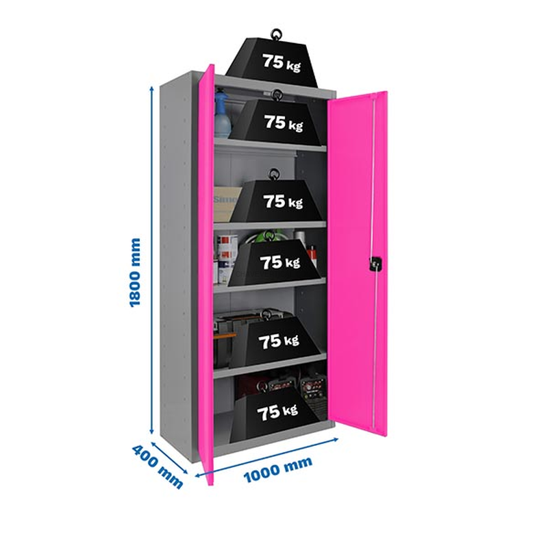 Cacifo Metálico SIMONLOCKER Profissional Desmontado MULTI. 180X100X40 2/4 Cinzento/RS - 1800 x 1000 x 400 mm