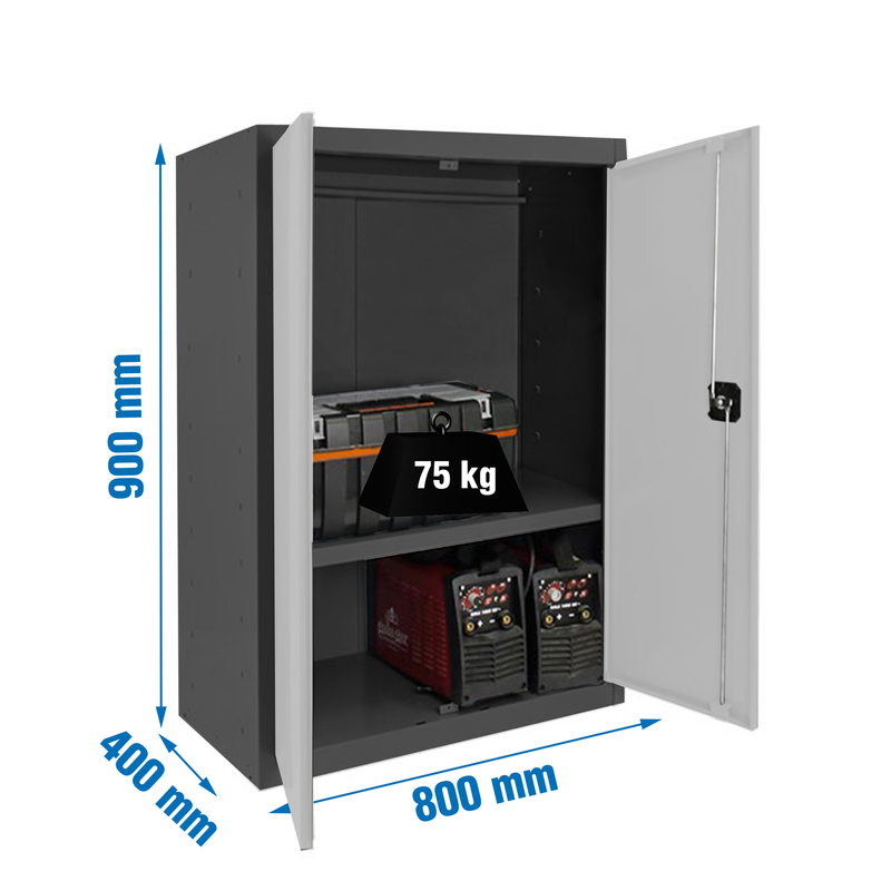 Cacifo Metálico SIMONLOCKER Profissional Desmontado MULTI. 90X80X40 2/1 AN/Branco - 900 x 800 x 400 mm