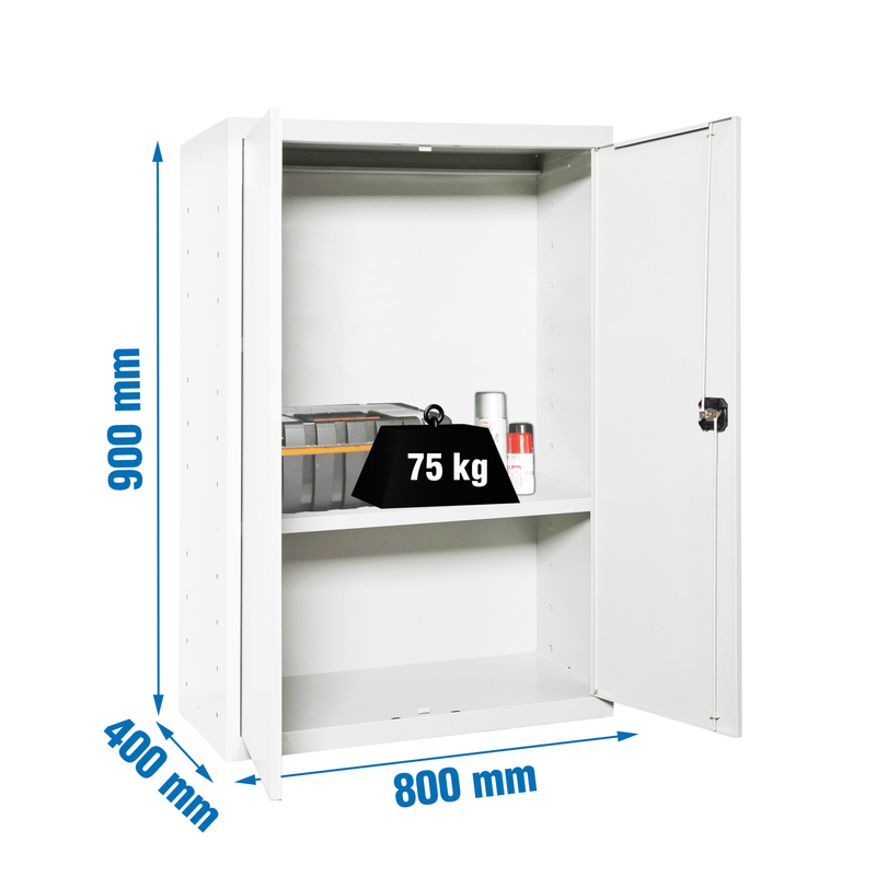 Cacifo Metálico SIMONLOCKER Profissional Desmontado MULTI. 90X80X40 2/1 Branco/Branco - 900 x 800 x 400 mm