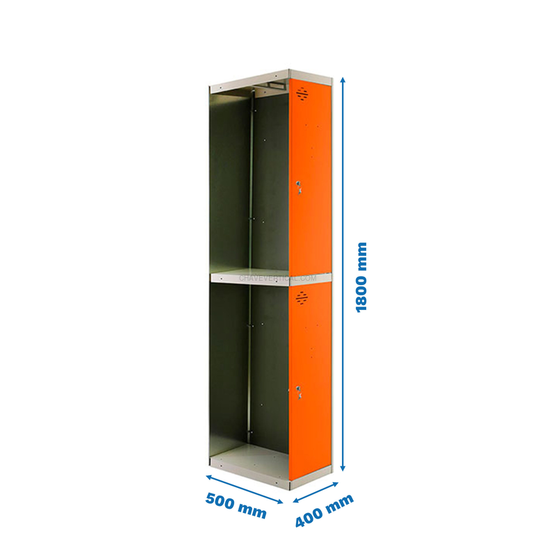 Cacifo Metálico SIMONLOCKER Profissional Desmontado TANDEM 1/2 400 ADDI Cinzento/NA - 1800 x 400 x 500 mm