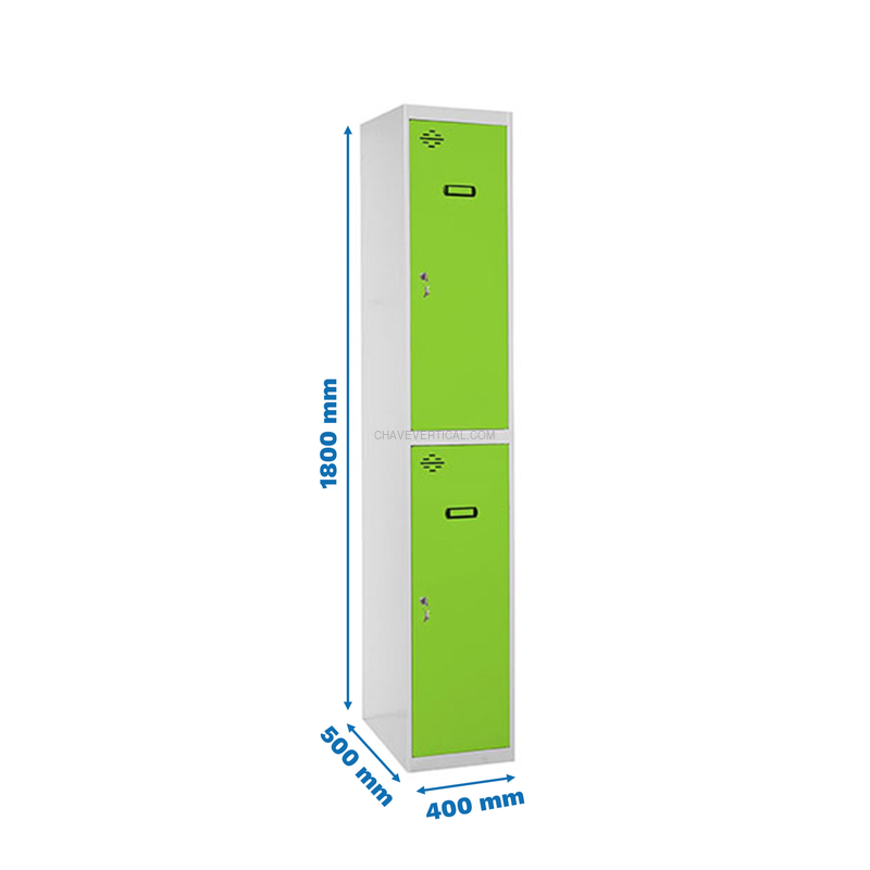 Cacifo Metálico SIMONLOCKER Profissional Desmontado TANDEM 1/2 400 INI Cinzento/VE - 1800 x 400 x 500 mm