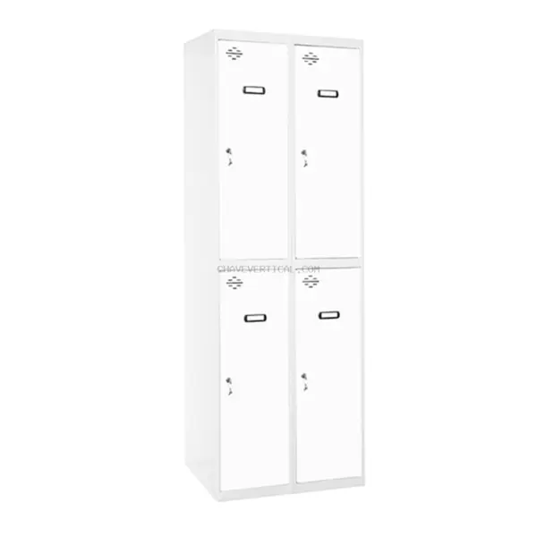 Cacifo Metálico SIMONLOCKER Profissional Desmontado TANDEM 2/4 300 (600) Branco/Branco - 1800 x 600 x 500 mm