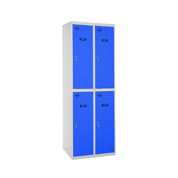 Cacifo Metálico SIMONLOCKER Profissional Desmontado TANDEM 2/4 300 (600) Cinzento/Azul - 1800 x 600 x 500 mm