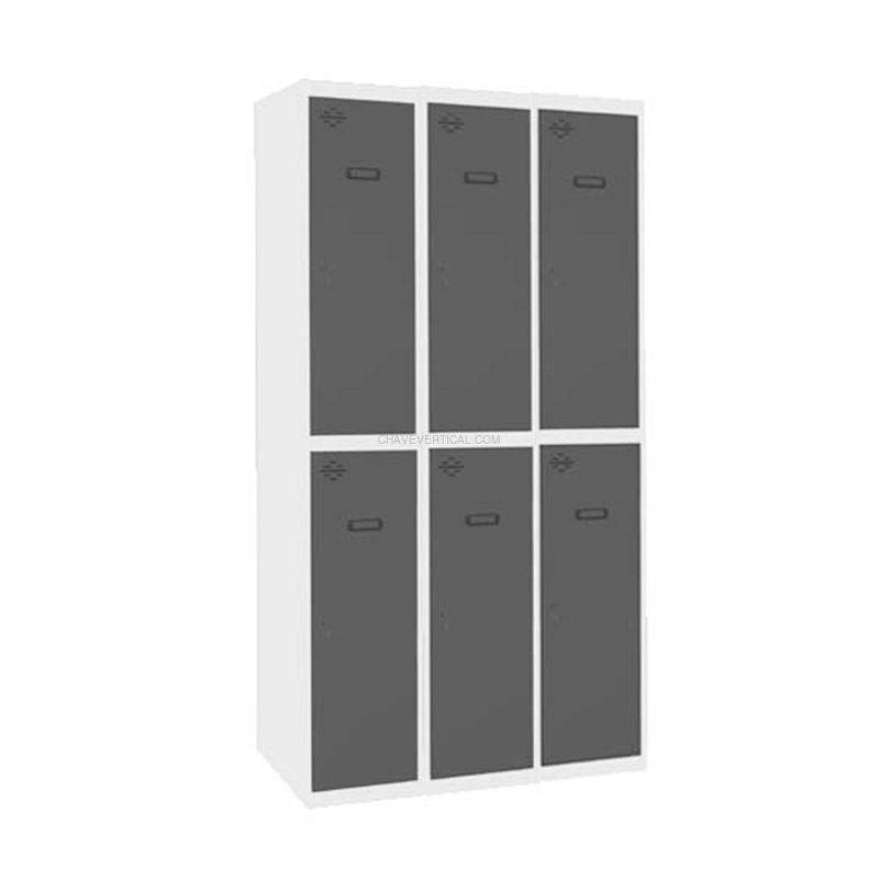 Cacifo Metálico SIMONLOCKER Profissional Desmontado TANDEM 3/6 300 (900) Branco/AN - 1800 x 900 x 500 mm