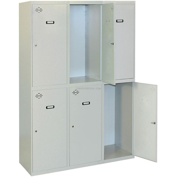 Cacifo Metálico SIMONLOCKER Profissional Desmontado TANDEM 3/6 300 (900) Cinzento - 1800 x 900 x 500 mm