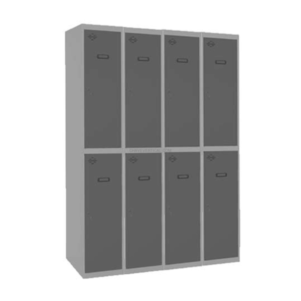 Cacifo Metálico SIMONLOCKER Profissional Desmontado TANDEM 4/8 300 (1200) Cinzento/AN - 1800 x 1200 x 500 mm