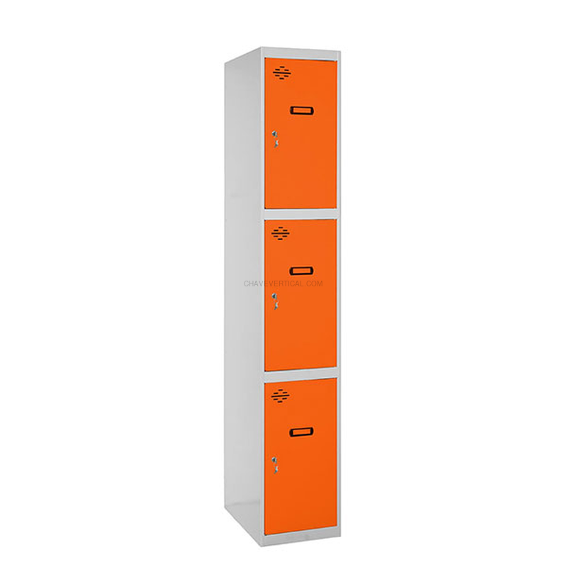 Cacifo Metálico SIMONLOCKER Profissional Montado 3 PUERTA 1/3 400 Cinzento/NA - 1800 x 400 x 500 mm