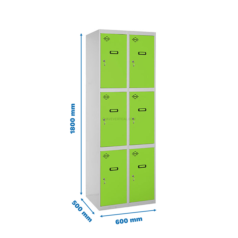 Cacifo Metálico SIMONLOCKER Profissional Montado 3 PUERTA 2/6 300 (600) Cinzento/VE - 1800 x 600 x 500 mm