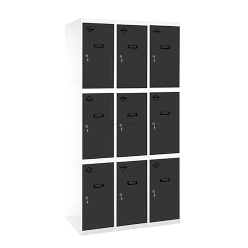 Cacifo Metálico SIMONLOCKER Profissional Montado 3 PUERTA 3/9 300 (900) Branco/AN - 1800 x 900 x 500 mm