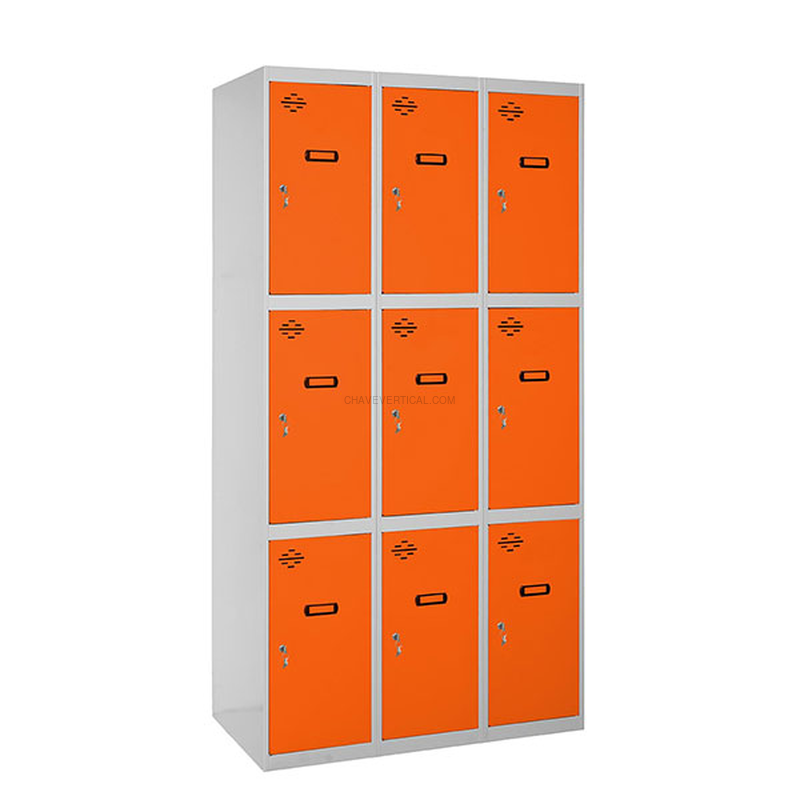 Cacifo Metálico SIMONLOCKER Profissional Montado 3 PUERTA 3/9 300 (900) Cinzento/NA - 1800 x 900 x 500 mm