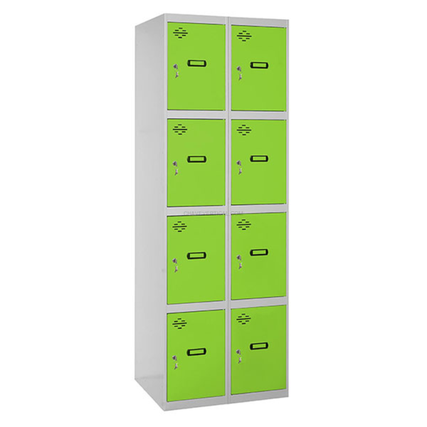 Cacifo Metálico SIMONLOCKER Profissional Montado 4 PUERTA 2/8 400 (800) Cinzento/VE - 1800 x 800 x 500 mm