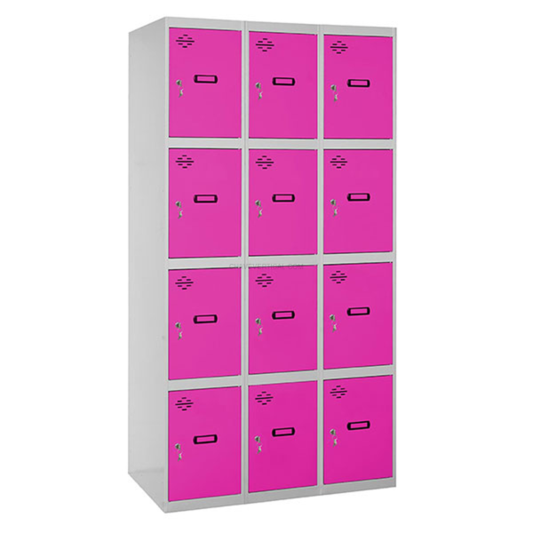 Cacifo Metálico SIMONLOCKER Profissional Montado 4 PUERTA 3/12 400 (1200)Cinzento/RS - 1800 x 1200 x 500 mm