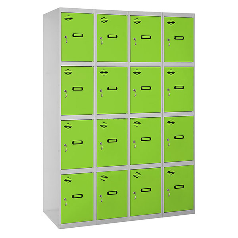 Cacifo Metálico SIMONLOCKER Profissional Montado 4 PUERTA 4/16 300 (1200)Cinzento/VE - 1800 x 1200 x 500 mm