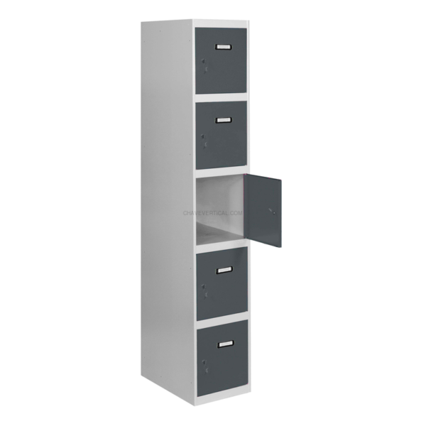 Cacifo Metálico SIMONLOCKER Profissional Montado 5 PUERTA 1/5 300 Cinzento/AN - 1800 x 300 x 500 mm