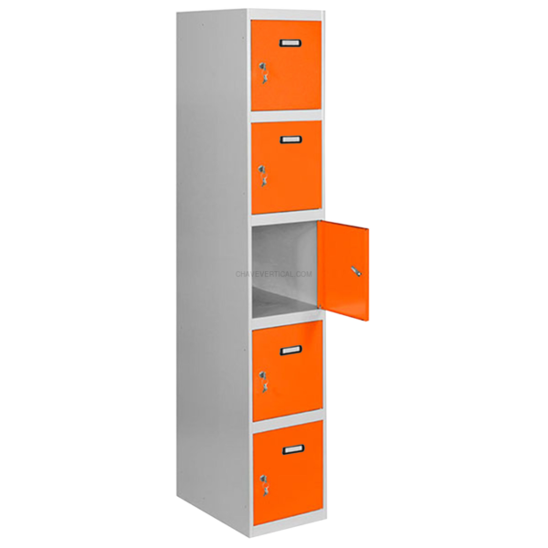 Cacifo Metálico SIMONLOCKER Profissional Montado 5 PUERTA 1/5 300 Cinzento/NA - 1800 x 300 x 500 mm