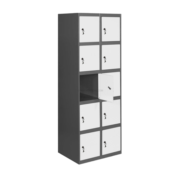 Cacifo Metálico SIMONLOCKER Profissional Montado 5 PUERTA 2/10 300 (600)AN/Branco - 1800 x 600 x 500 mm