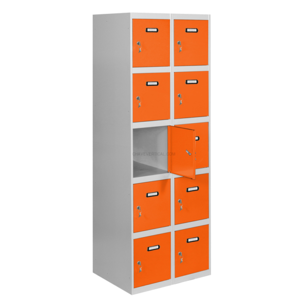 Cacifo Metálico SIMONLOCKER Profissional Montado 5 PUERTA 2/10 400 (800) Cinzento/NA - 1800 x 800 x 500 mm