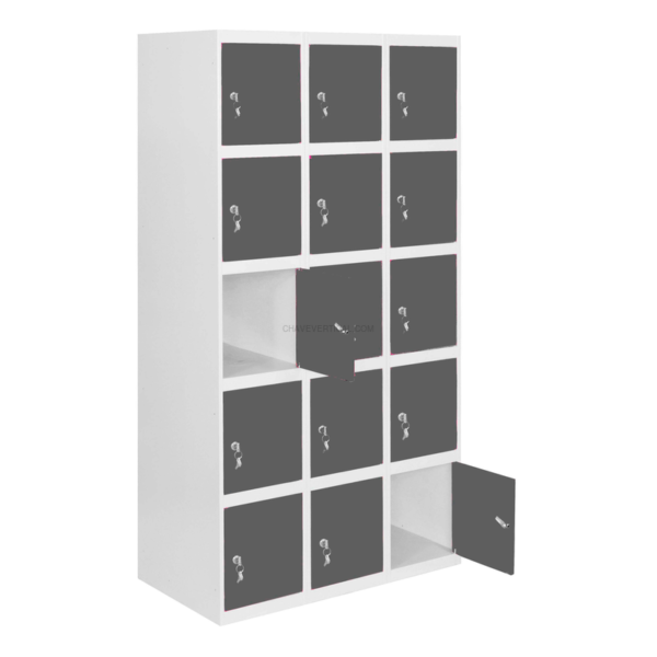 Cacifo Metálico SIMONLOCKER Profissional Montado 5 PUERTA 3/15 400(1200)Branco/AN - 1800 x 1200 x 500 mm