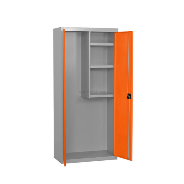 Cacifo Metálico SIMONLOCKER Profissional Montado CLEANING 180X60X40 2/3 Cinzento/Laranja - 1800 x 600 x 400 mm