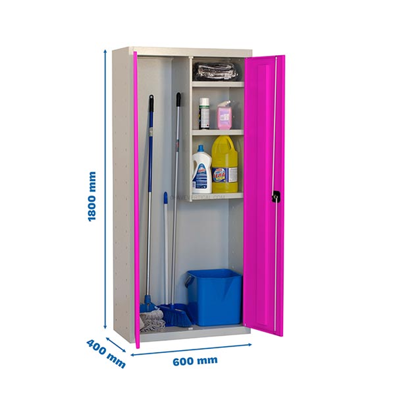 Cacifo Metálico SIMONLOCKER Profissional Montado CLEANING 180X60X40 2/3 Cinzento/RS - 1800 x 600 x 400 mm