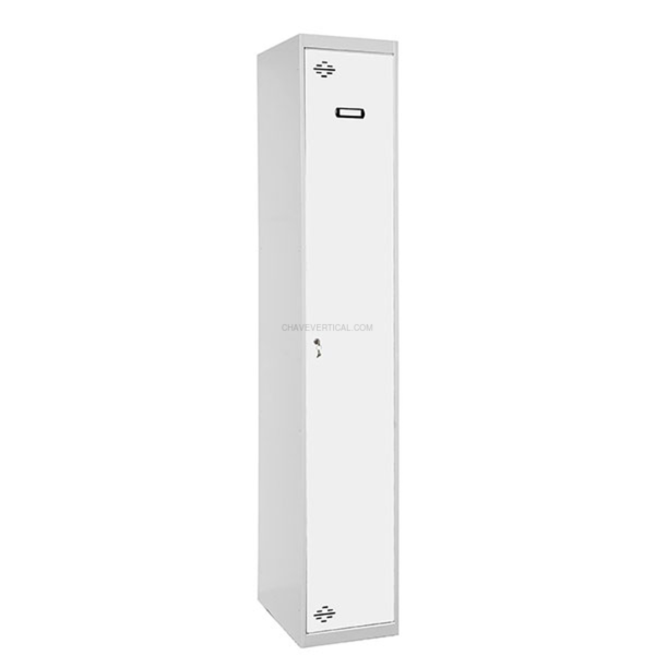 Cacifo Metálico SIMONLOCKER Profissional Montado Individual 1/1 400 Cinzento/Branco - 1800 x 400 x 500 mm
