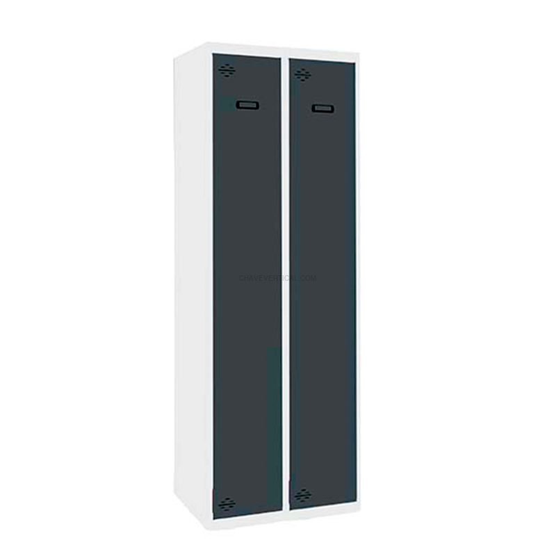 Cacifo Metálico SIMONLOCKER Profissional Montado Individual 2/2 300 (600) Branco/AN - 1800 x 600 x 500 mm