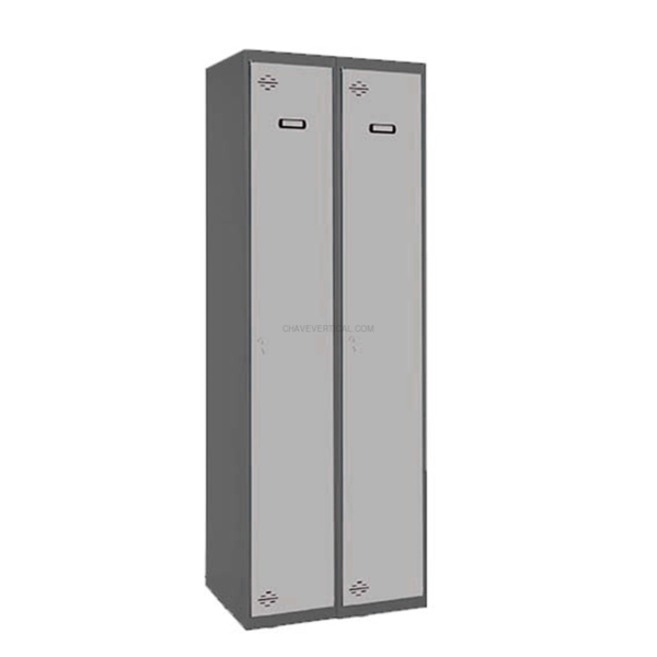 Cacifo Metálico SIMONLOCKER Profissional Montado Individual 2/2 400 (800) AN/Cinzento - 1800 x 800 x 500 mm