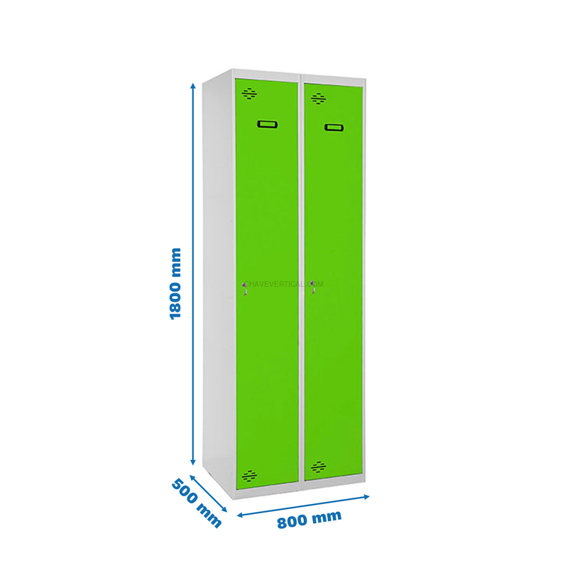 Cacifo Metálico SIMONLOCKER Profissional Montado Individual 2/2 400 (800) Cinzento/VE - 1800 x 800 x 500 mm