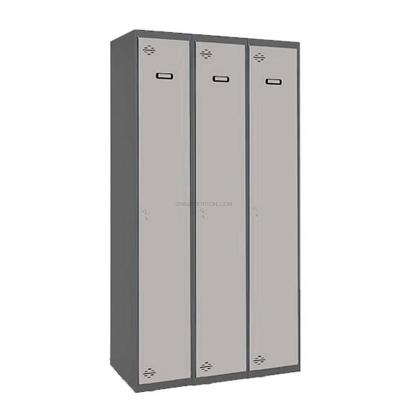 Cacifo Metálico SIMONLOCKER Profissional Montado Individual 3/3 400 (1200) AN/Cinzento - 1800 x 1200 x 500 mm