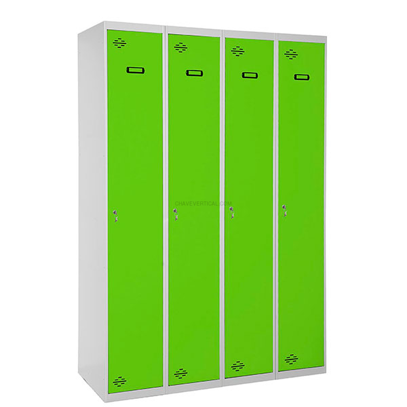 Cacifo Metálico SIMONLOCKER Profissional Montado Individual 4/4 300 (1200) Cinzento/VE - 1800 x 1200 x 500 mm