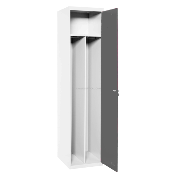 Cacifo Metálico SIMONLOCKER Profissional Montado Individual-DIV 1/1 400 Branco/AN - 1800 x 400 x 500 mm