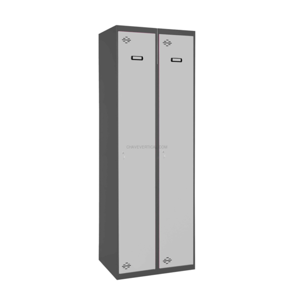 Cacifo Metálico SIMONLOCKER Profissional Montado Individual-DIV 2/2 400 (800) A/Cinzento - 1800 x 800 x 500 mm