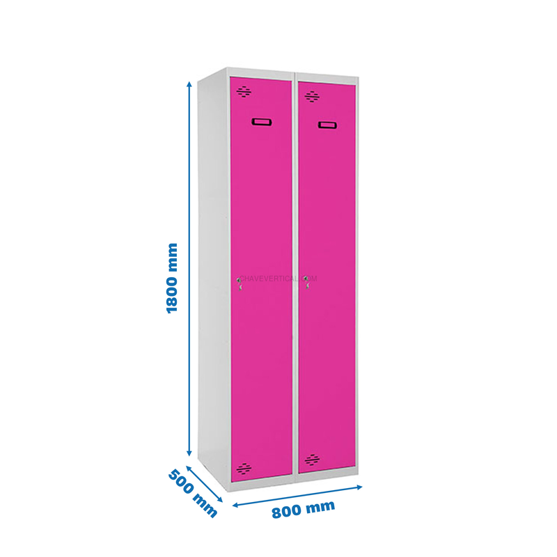 Cacifo Metálico SIMONLOCKER Profissional Montado Individual-DIV 2/2 400 (800) G/RS - 1800 x 800 x 500 mm